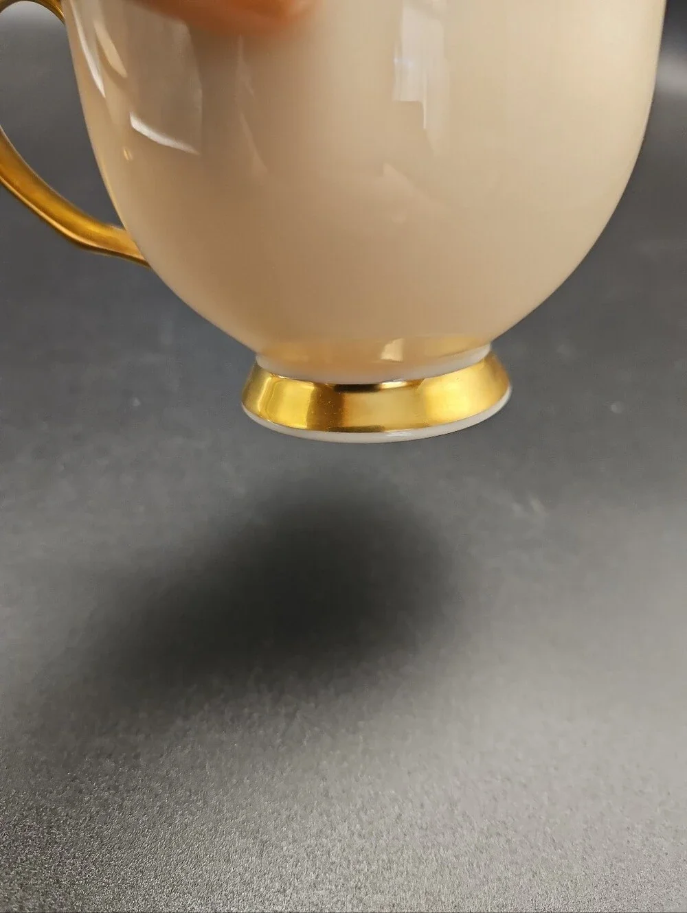 Lenox McKinley Teacup Set of 2 Presidential Collection Ivory Color Gray Band...